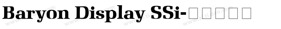 Baryon Display SSi字体转换